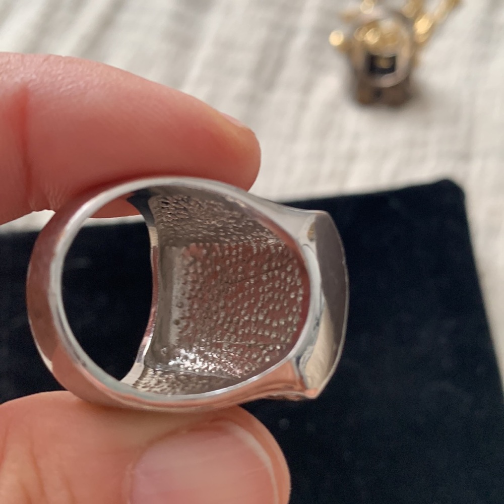 Statement Ring Silver With Scroll Detail - image 8